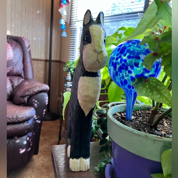 Collectible Carvings hand carved and painted made in the Philippines wooden cat - Picture 10 of 16